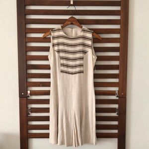 VINTAGE - Linen, Lightly Pleated Dress